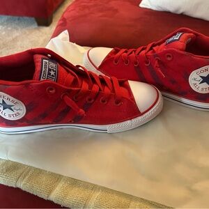 Converse Red High-Top Sneakers